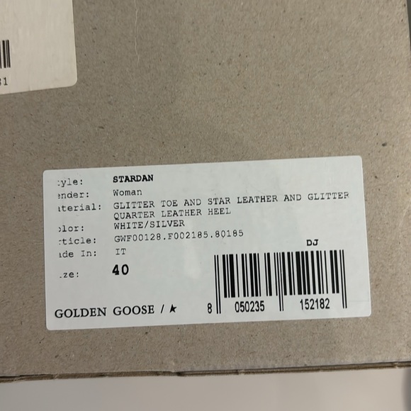 New with tags Golden Goose Women's Stardan white leather and glitter size 40 IT - Picture 12 of 14